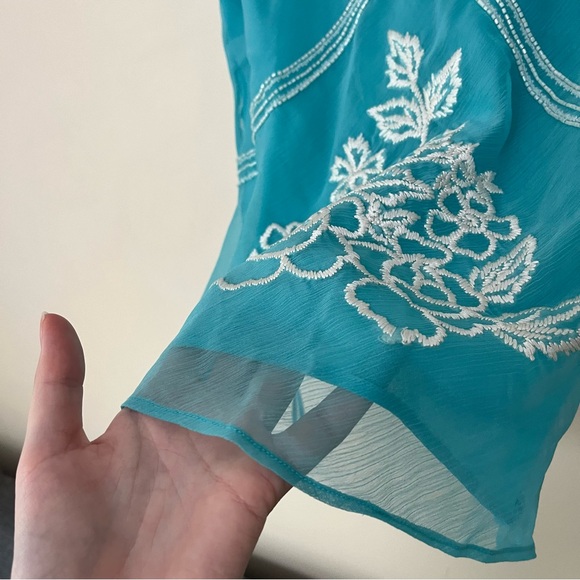 NWT Bandolino Beaded Embroidered Sleeveless Blouse - Picture 6 of 13